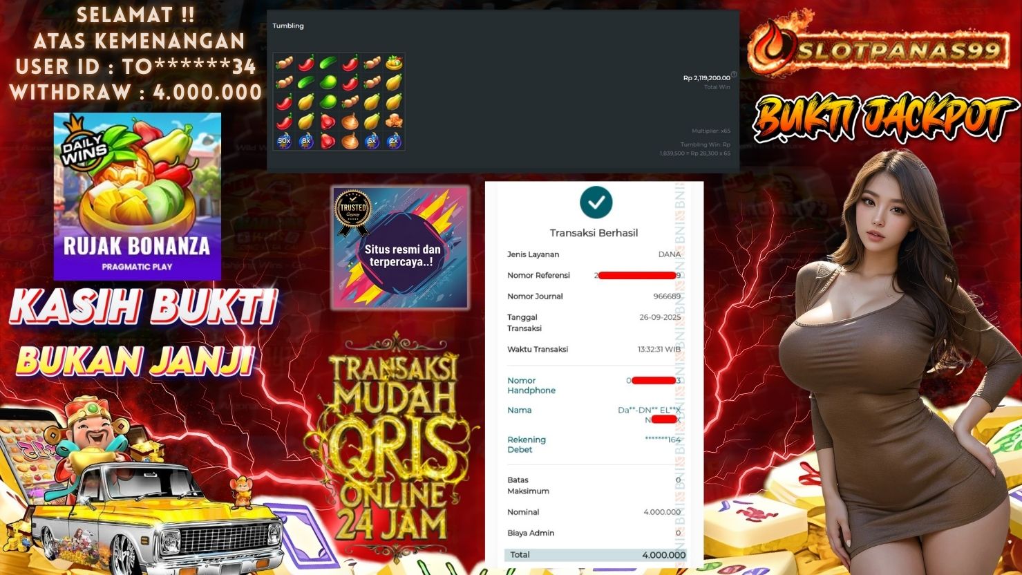 SLOTPANAS99 JACKPOT SLOT RUJAK BONANZA